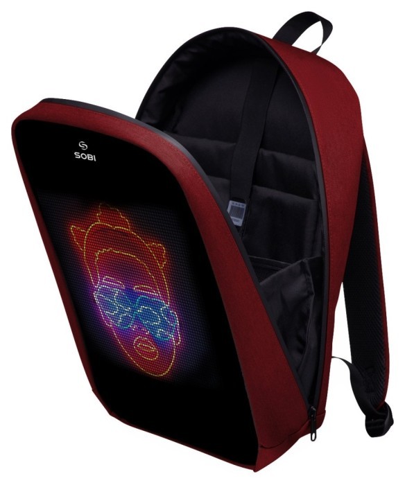 Рюкзак Sobi Pixel Max SB9703 Red з Pink екраном