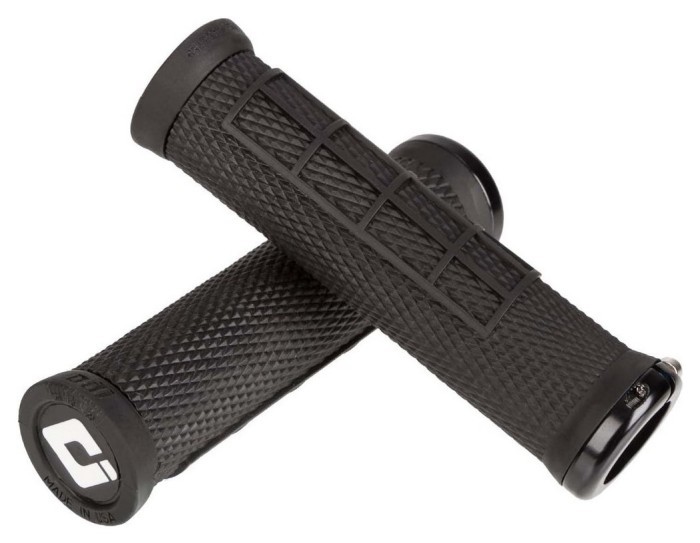 Гріпси ODI Elite Flow, V2.1 Lock On, Black/Black w/Black Clamp (чорні з чорними замками)