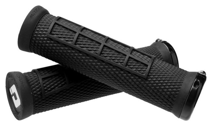 Гріпси ODI Elite Flow, V2.1 Lock On, Black/Black w/Black Clamp (чорні з чорними замками)