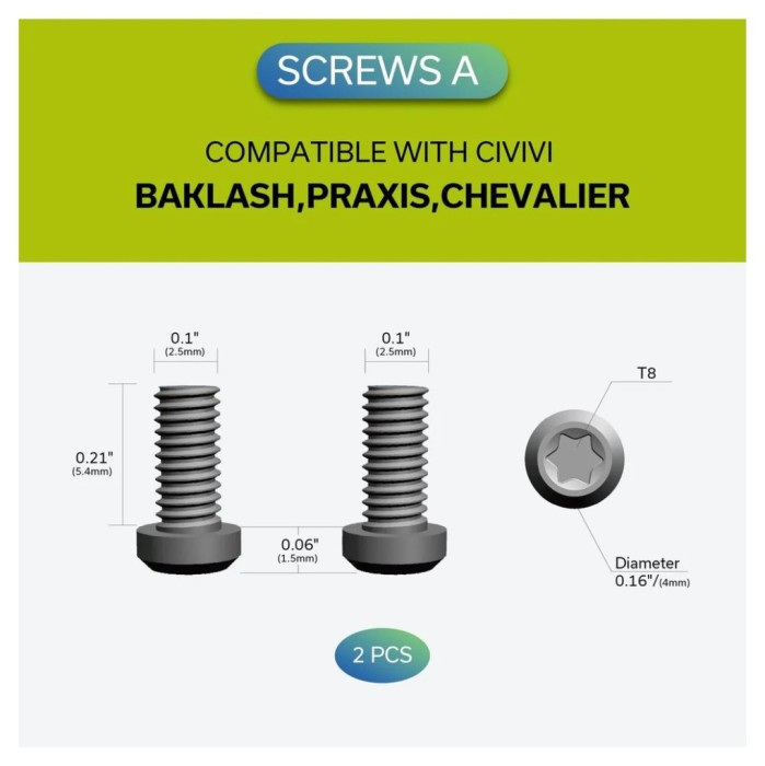 Кліпса кишенькова титанова чорна Civivi T001D з титановими гвинтами