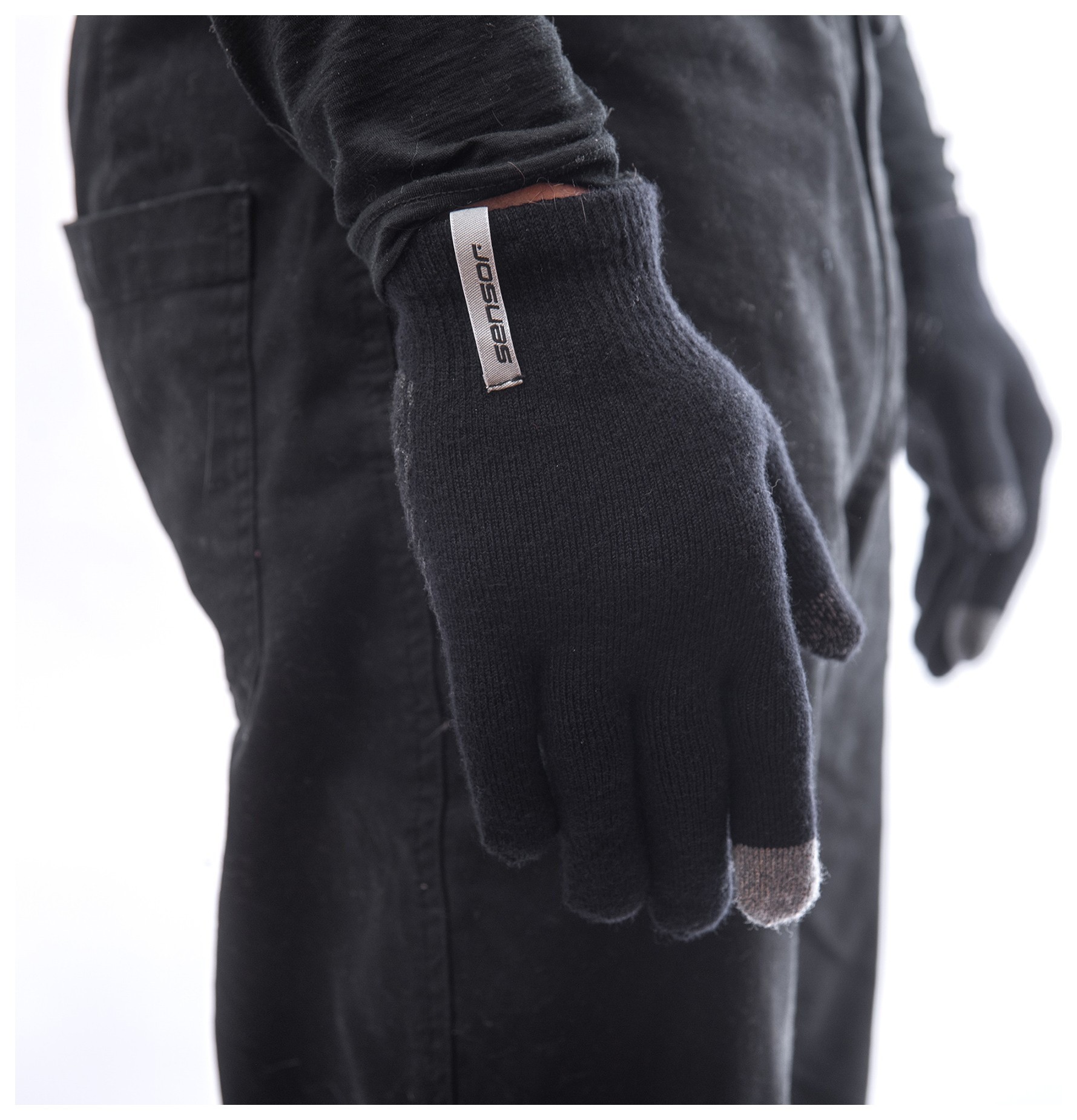 Рукавиці Sensor Merino black 22200116, SU51M-black