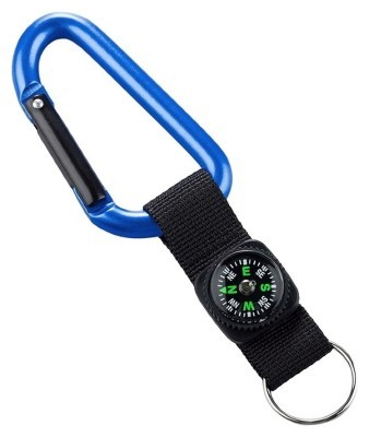 Munkees 3228 карабін 8 мм з strap, compass, keyring dark blue