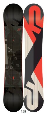 Сноуборд K2 STANDARD 158 Black/red (11A0023)
