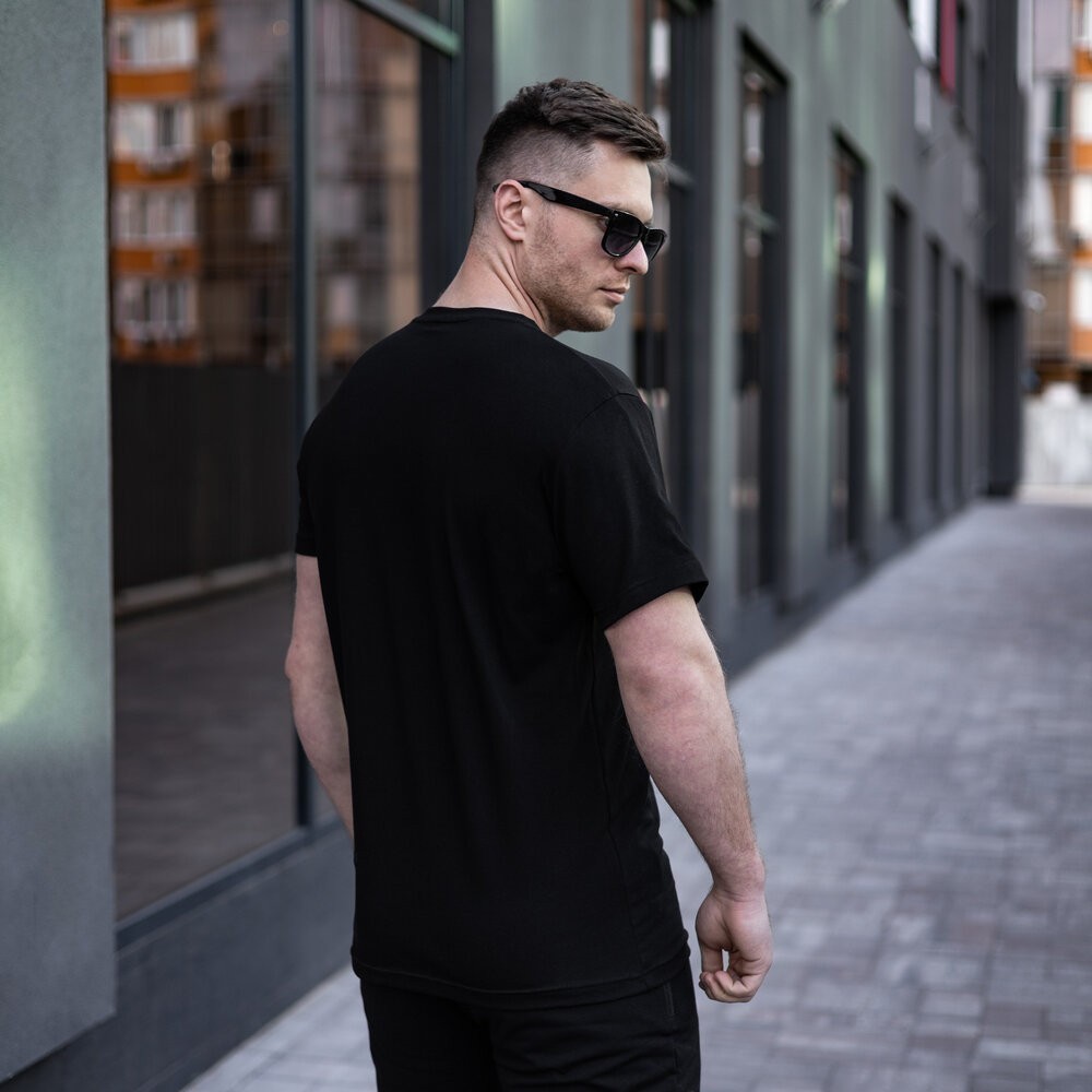 Чоловіча футболка бавовнян�� Pobedov Peremoga чорна