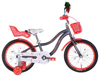 Велосипед ST 18" Formula Kid ALICIA BH рама-9" сірий з білим та кораловим 2026
