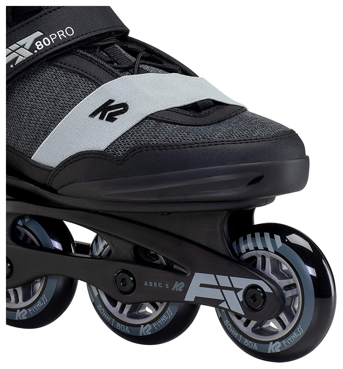 Роликові коньки для дорослих K2 F.I.T. 80 PRO M 39.50 (7.0US) 250мм Black/dark grey (30F0143.1.1)