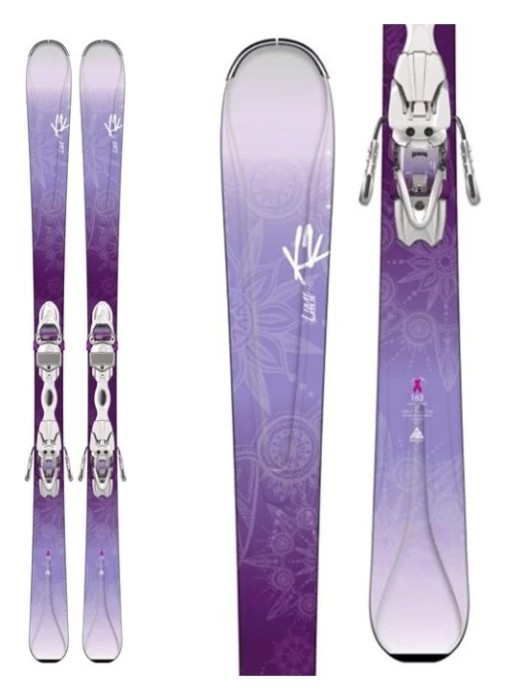 Лижі гірські (комплект) K2 LUVIT 76+ER3 10 142см White/purple (1050405.141.1+1051109.141.2)
