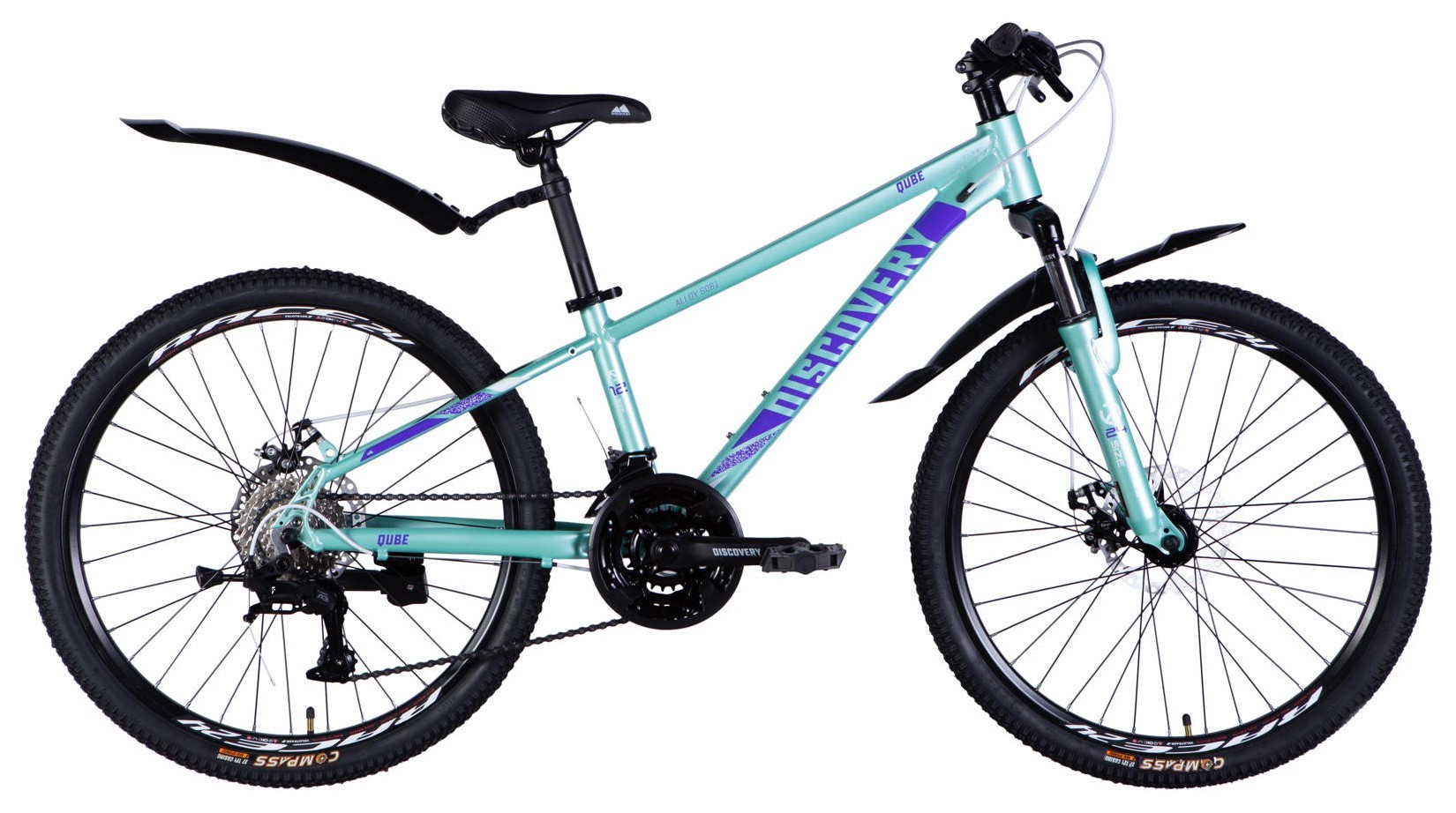 Велосипед AL 24" Discovery QUBE DD CS рама-11,5" свiтло-бiрюзовий 2025