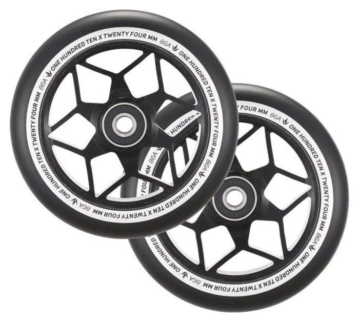 Колесо для трюкового самокату BLUNT DIAMOND 110мм x 24мм - Black/White