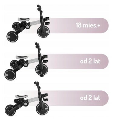 Біговел-велосипед 3 в 1 MoMi FILO Grey