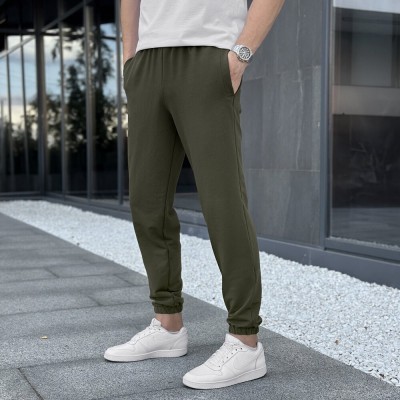 Чоловічі штани джогери з кишенями світлий хакі Pobedov 95