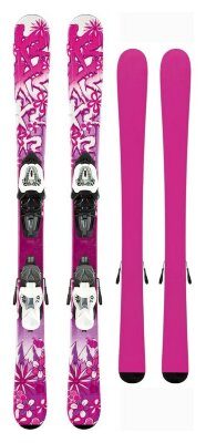 Лижі гірські комплект для підлітків K2 Luv Bug+MOD 7.0 Fastrak2 L245-330 136см Pink/purple/white (1020406.110.1+1021018.110)