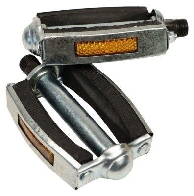 Педалі Сталь + пластик 90*70мм VLT JD-061 срiблястий з чорним насипний 14*1,25 AM (брендоване пакування)