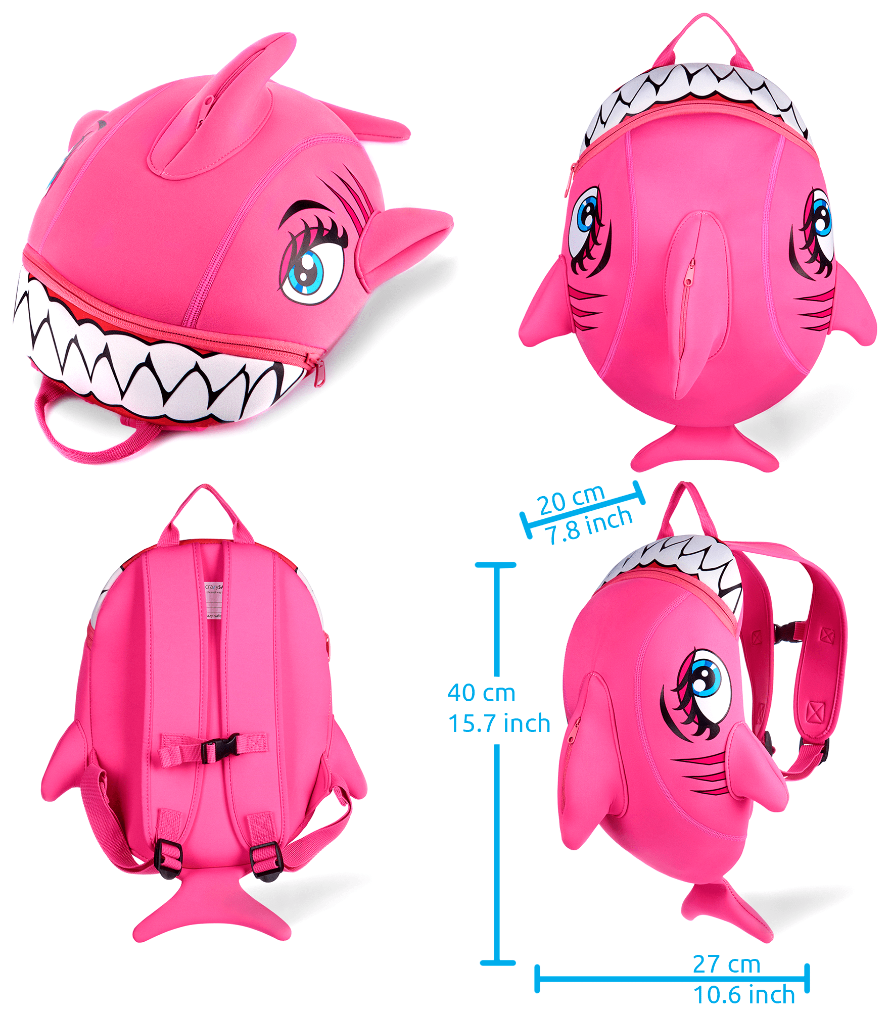 Рюкзак Crazy Safety Pink Shark