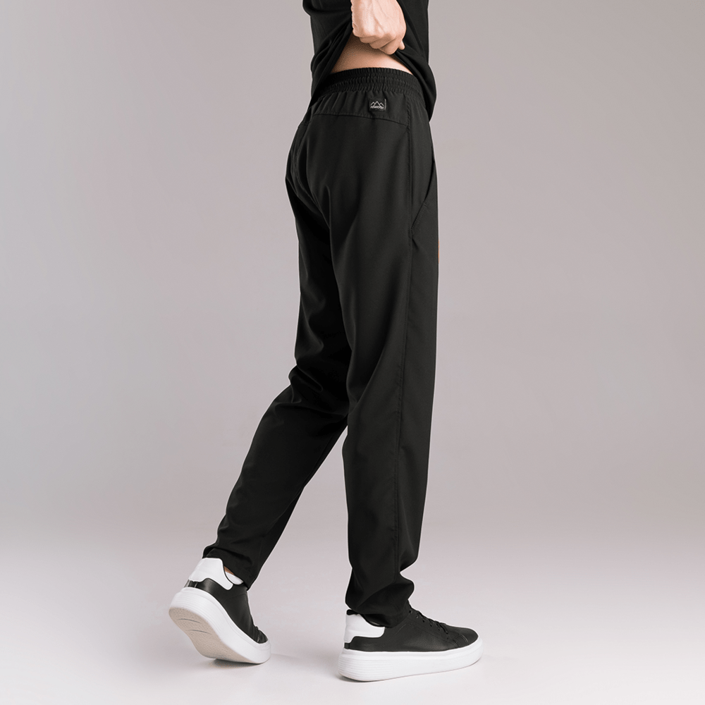 Чоловічі чорні штани весняні літні з софту легкі прямого крою Pobedov Aero