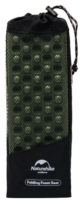 Сидушка туристична складана XPE Naturehike NH20PJ025, 15 мм, темно-зелена з чохлом для походів та кемпінгу