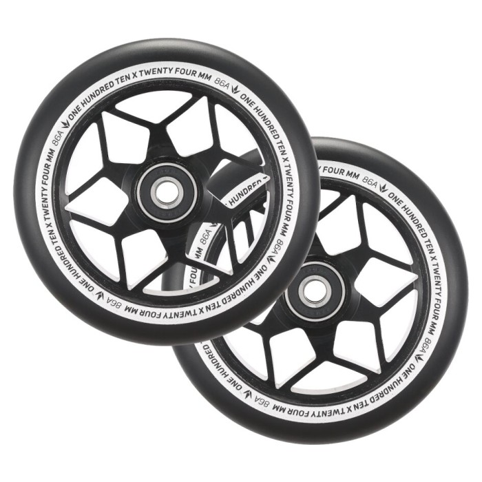 Колесо для трюкового самоката BLUNT DIAMOND 110мм x 24мм - Black/Black