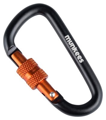 Munkees 3246 карабін D with Screw Lock 6 mm x 60 mm black