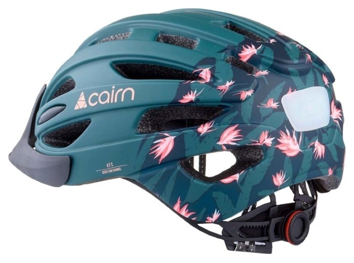 Велошлем Cairn Fusion LED USB pine-petrol blue