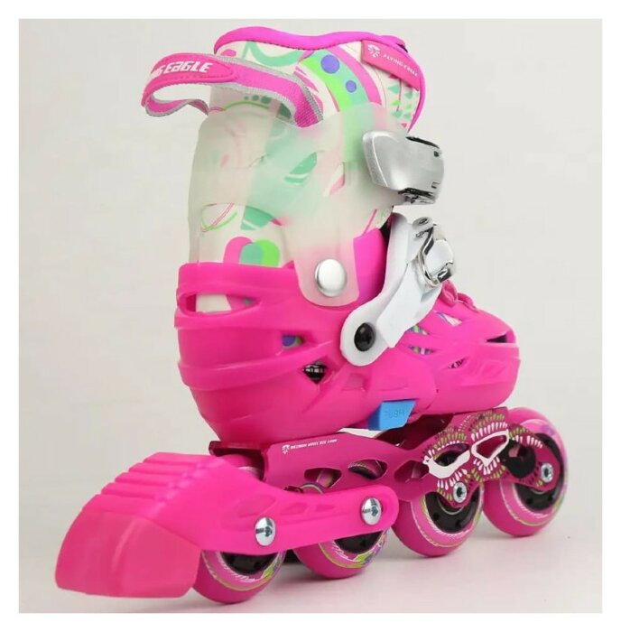 Дитячі розсувні роликові коньки Flying Eagle S6S Junior рожеві