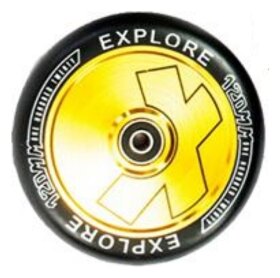Колесо для трюкового самокату Explore 120 литий диск дюраль abec -9 Жовтий