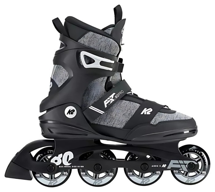 Ролики K2 FIT 80 Pro Grey Black