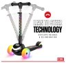 Самокат дитячий Core Spark триколісний LED Wheel/Bar/Deck - Black Фото - 9