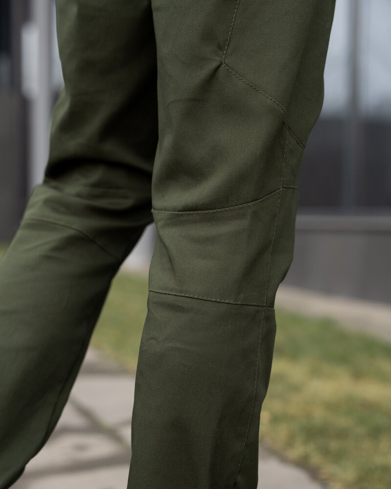 Чоловічі базові котонові штани карго демісезонні хакі Pobedov Skystone