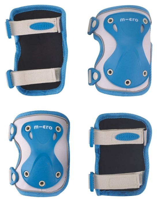Захисний комплект налокітники та наколінники MICRO - СИНІЙ (лік. 17-21 cm, кол. 25-31 cm, M.)