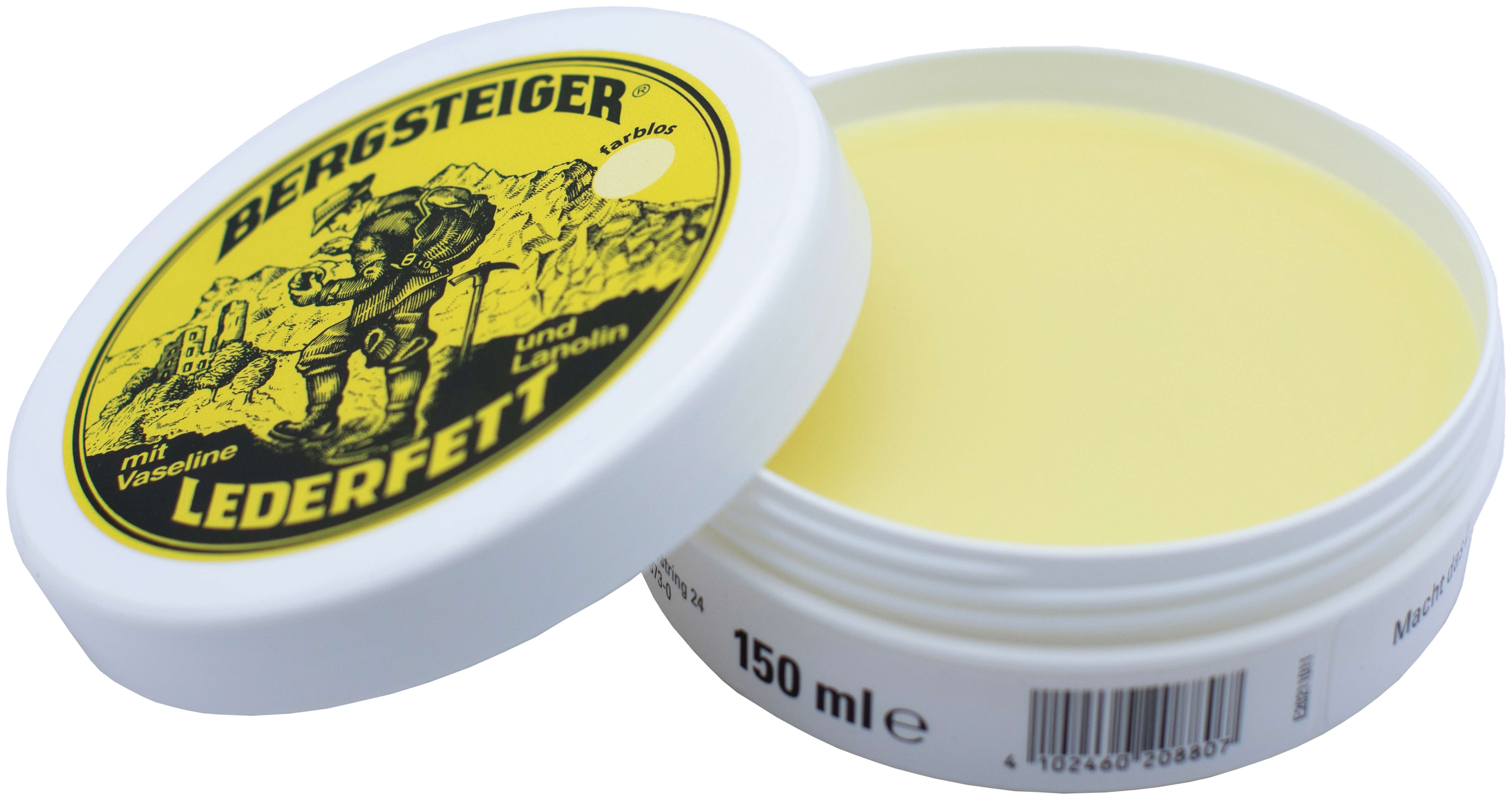 Водовідштовхуюче просочення для взуття HeySport Bergsteiger-Leather-Grease colourless 150 ml