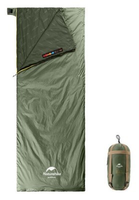 Спальник надлегкий Naturehike Summer LW180 NH21MSD09 правий, (15°C), p-p XL, зелений