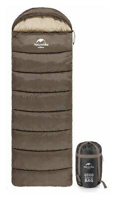 Спальник з капюшоном Naturehike U350 NH20MSD07, (1°C), правий, коричневий