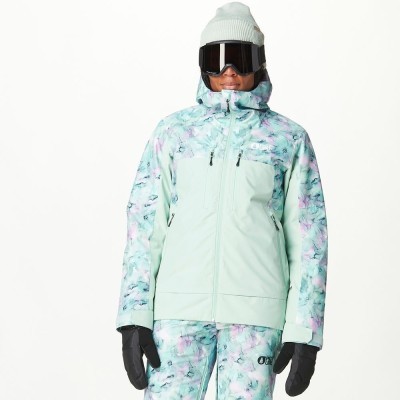 Picture Organic куртка лижна Exa W 2025 blurry water print-silt green M