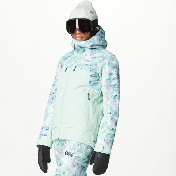 Picture Organic куртка лижна Exa W 2025 blurry water print-silt green M