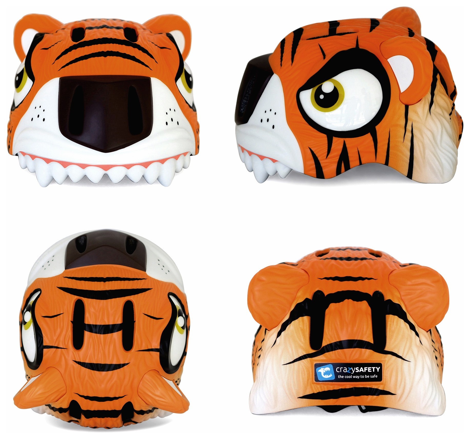 Шолом Crazy Safety Orange Tiger