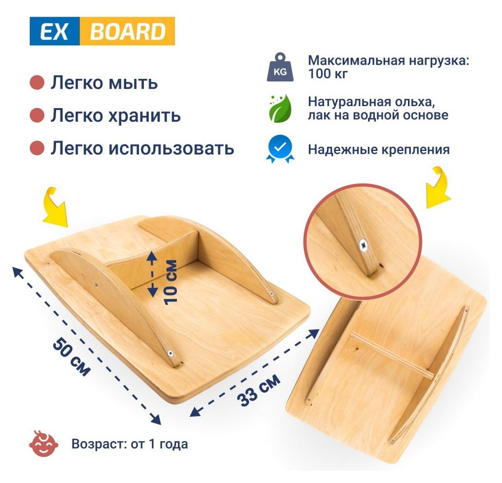 Балансборд дитячий Ex-board Більгоу Dino EXD20