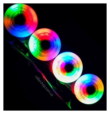 Сяючо-іскристі колеса для роликів Flying Eagle Lazerwheelz-Sparkle 80 мм/88A 4 шт різнокольорові