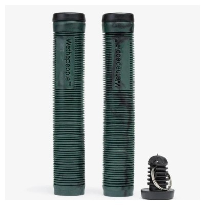 Гріпси WeThePeople PERFECT without flange 165mm Ø 29.5mm темно зелені з чорними розводами, з брелком барендом