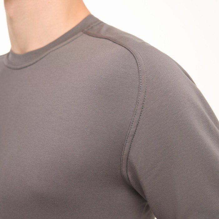 Темно-сірий чоловічий лонгсів Pobedov Dune. Темна сіра чоловіча кофта весна/осінь