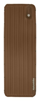 Матрац туристичний надувний одномісний  Naturehike CNK2450WS035, 198х68х9.5 см, коричневий із вбудованою помпою для надування