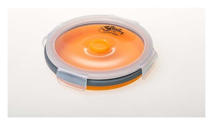 Контейнер TRAMP складний силіконовий з кришкою защіпкою 800мл, Помаранчевий
