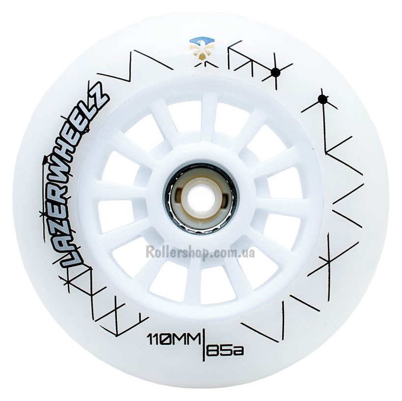 Сяючі колеса для роликів Flying Eagle Lazerwheelz 110 мм білі