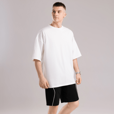 Молочна футболка. Футболка оверсайз чоловіча. Базова футболка Pobedov Nude