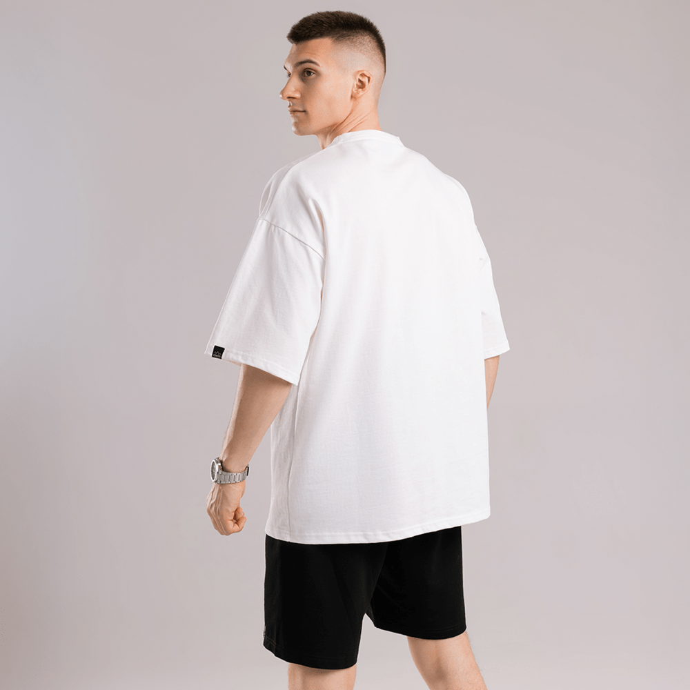 Молочна футболка. Футболка оверсайз чоловіча. Базова футболка Pobedov Nude