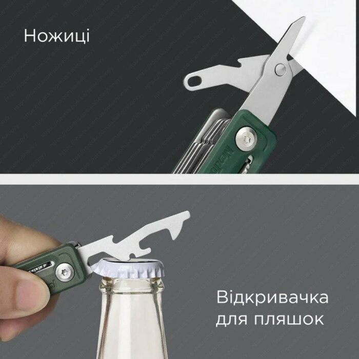 Мультитул NexTool Multi Functional Knife, зелений