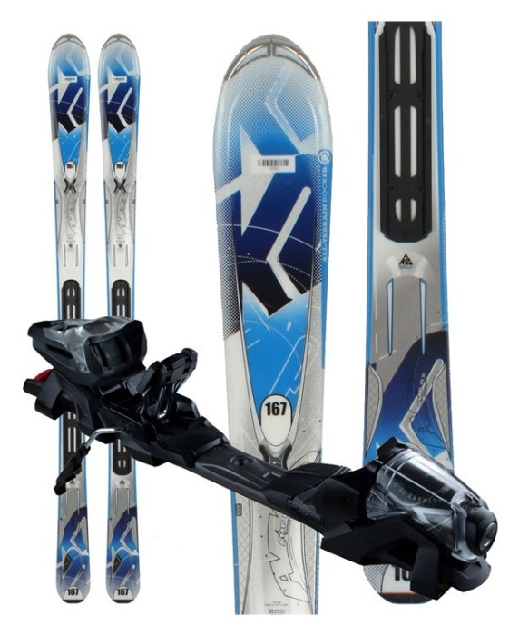 Лижі гірські (комплект) K2 A.M.P. Stinger M2 10.0+кріплення MOD 10.0 M2 146см Blue/grey (1020009.122.1+1021011.122.1)
