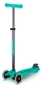 Самокат MICRO серії &quot;Maxi Deluxe Glow LED&quot; – ЖЕЛЕЙНИЙ ЗЕЛЕНИЙ (до 50 kg, 3-х колісний, світло)