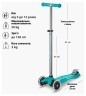 Самокат MICRO серії "Maxi Deluxe Glow LED" – ЖЕЛЕЙНИЙ ЗЕЛЕНИЙ (до 50 kg, 3-х колісний, світло) Фото - 7