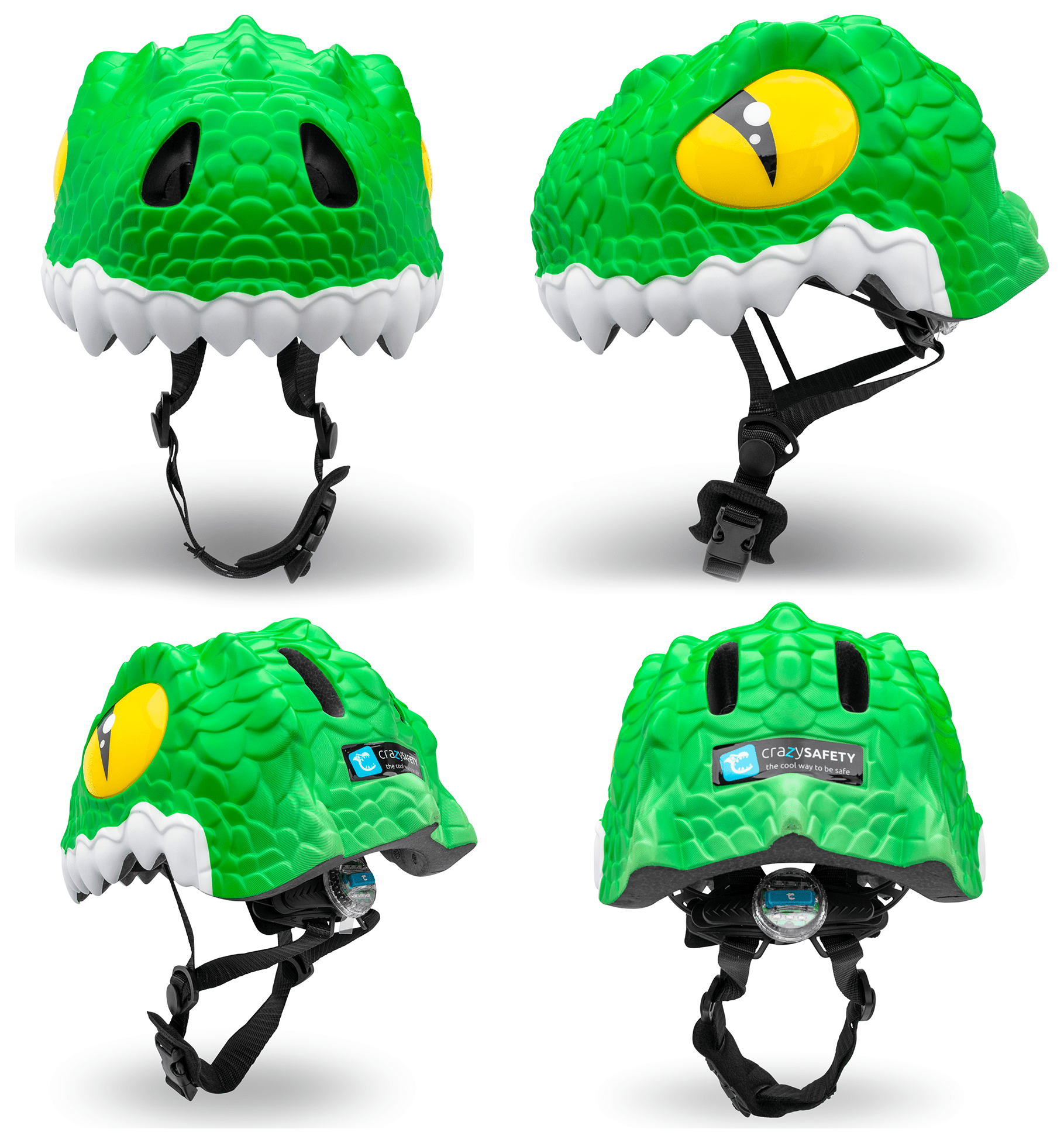 Шолом Crazy Safety Crocodile Green