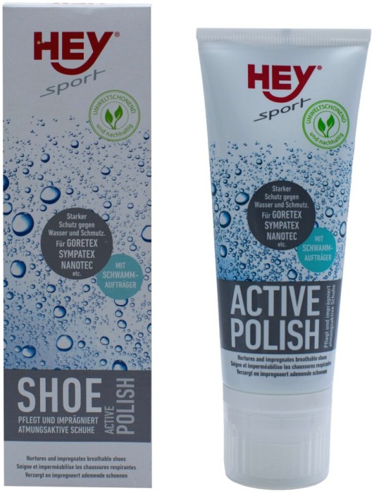 Водовідштовхуюче просочення для взуття HeySport Activ-Polish 75ml, Чорний